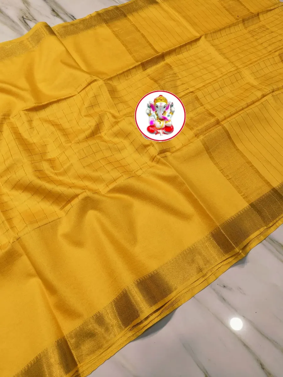 Authentic Mangalagiri Silk with Fine Handloom Weaving & Rich Texture